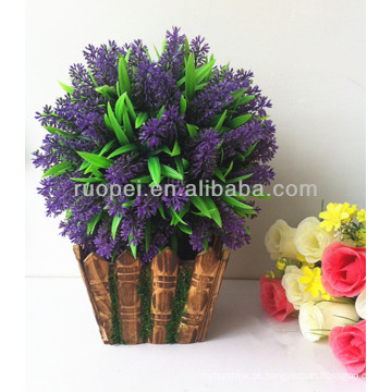 Flor de lavanda artificial decorativa de alta qualidade de Yiwu pendurada bola de grama